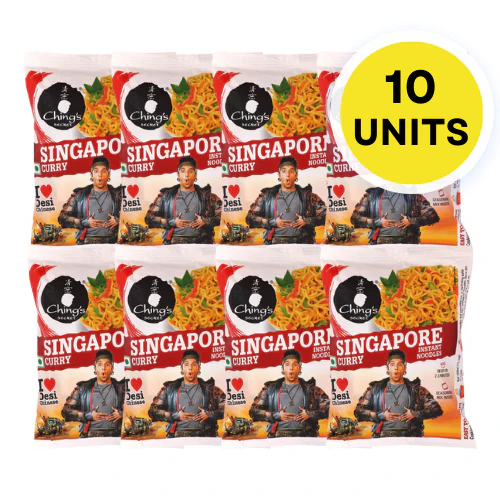 Chings Secret Singapore Curry Instant Noodles (Bundle of 10 x 60g) - Sale Item [BBD: 04 July 2026]